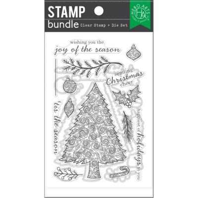 Hero Arts Stamp & Die Combo - Swirly Christmas Tree